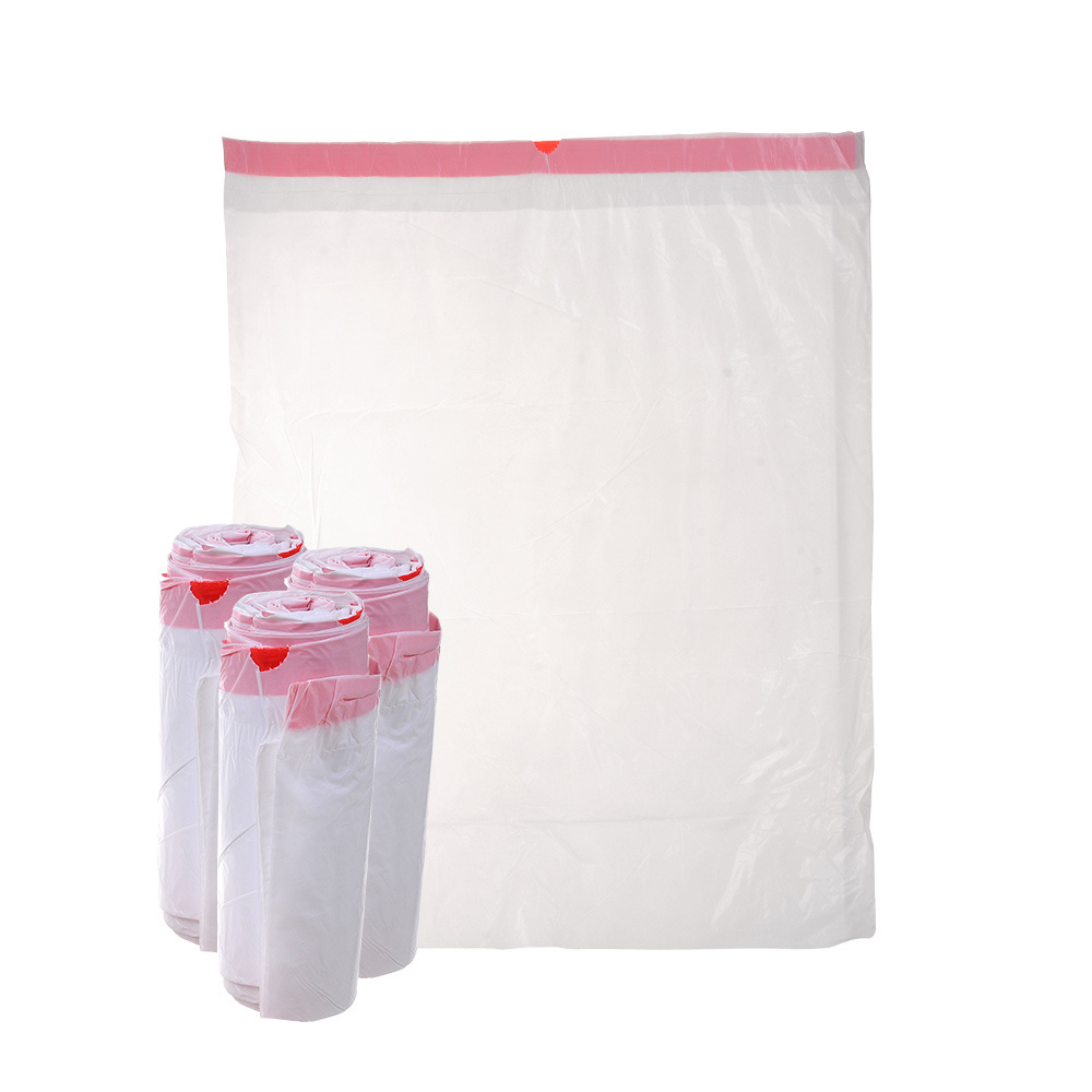 tall kitchen large hdpe white plastic garbage bag dustbin liners trash packaging bags with drawstring on roll