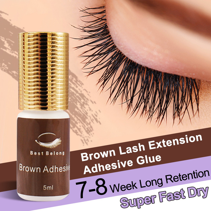 Professional Brown Glue for Eyelash Extension Waterproof Brown Glue Eyelash Extension Adhesive Glue Lash Adhesive