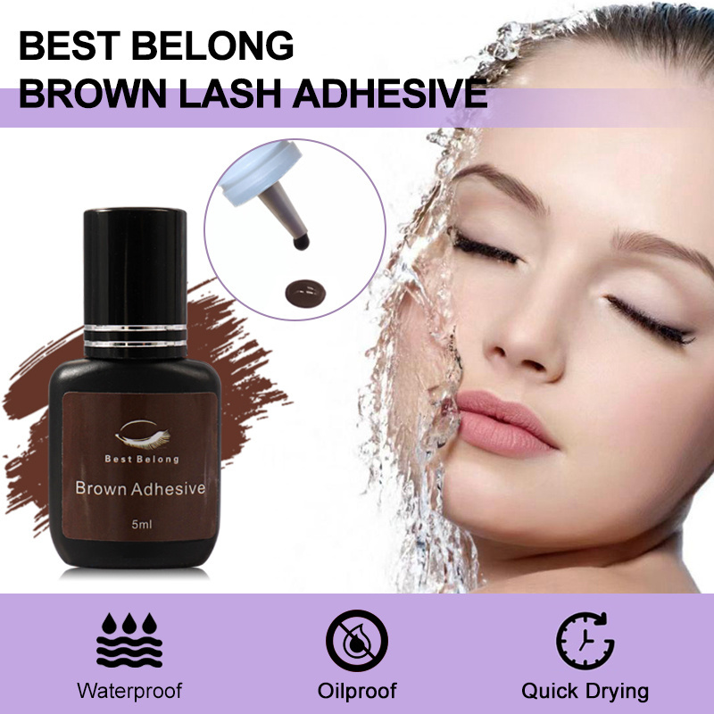 Professional Brown Glue for Eyelash Extension Waterproof Brown Glue Eyelash Extension Adhesive Glue Lash Adhesive