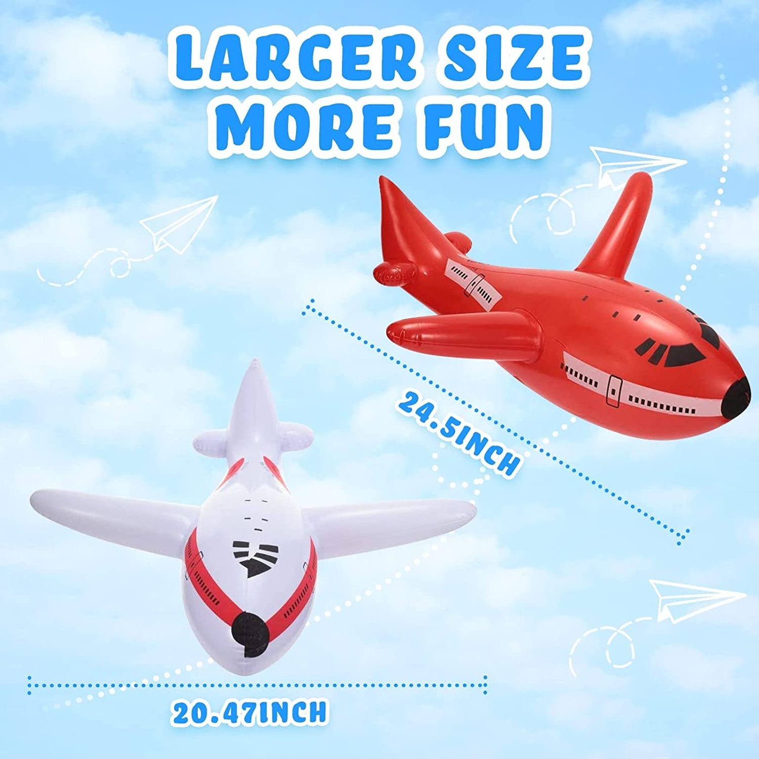 Inflatable Airplanes Aircraft Inflates Plane Inflated Toys for Kids Birthday Shower Party Decoration Supplies