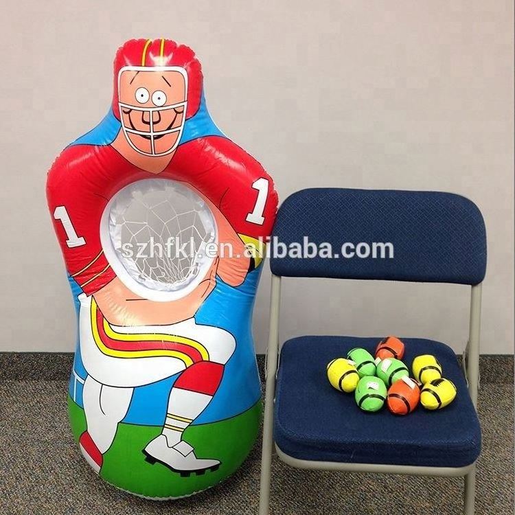 kids soccer traget game custom inflatable football player