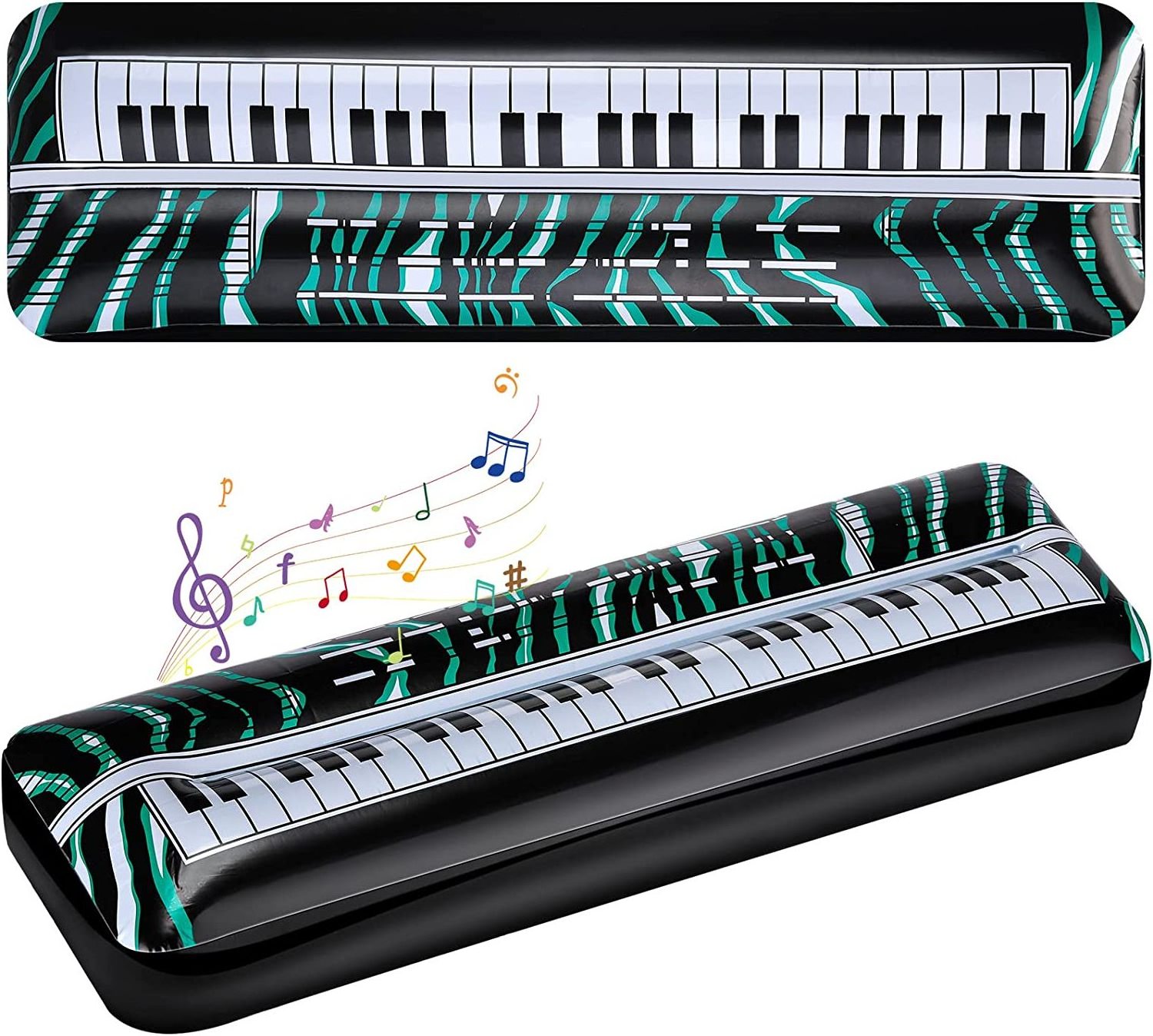 Inflatable Keyboard Piano Rock Star Toys Inflatable Party Props Electric Blow up Keyboard Piano Rock and Roll Party Decorations