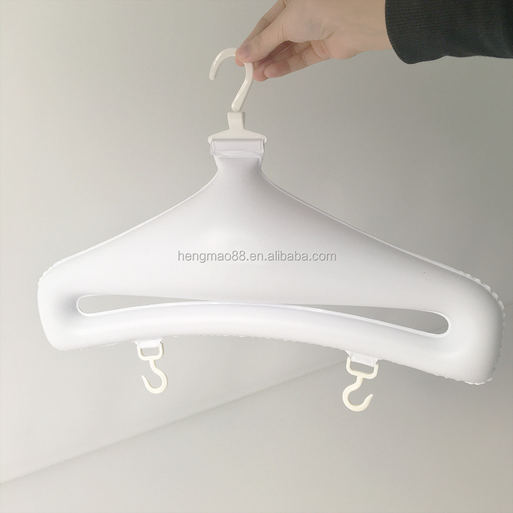 Portable travel folding hanger inflatable hanger for travel lightweight