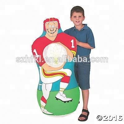 kids soccer traget game custom inflatable football player