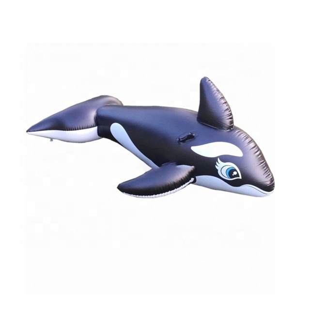 Giant Cute Inflatable Dolphin Rider Sea Lake Swim Pool Air Floating Toys