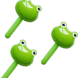 Inflatable Frog Hammer with Sound Bell Big Eye Frog Stick Balloon Funny Handle Hammer Frog for Theme Party Wedding Birthday Kids