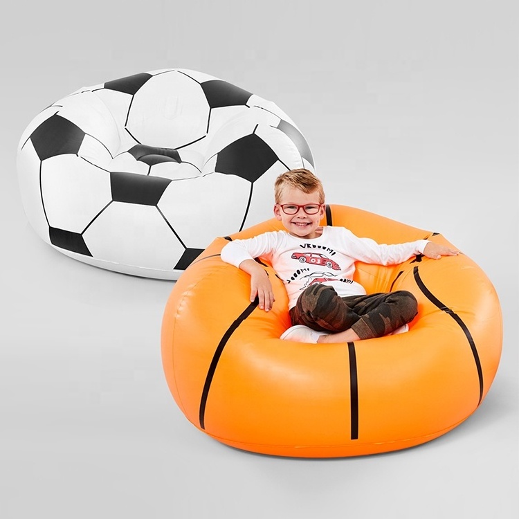 comfortable football design relax inflatable soccer sofa chair,soccer ball shaped lounge inflatable sofa