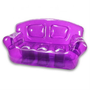 double seat inflatable sofa chair with headrest,inflatable lounge sofa pink