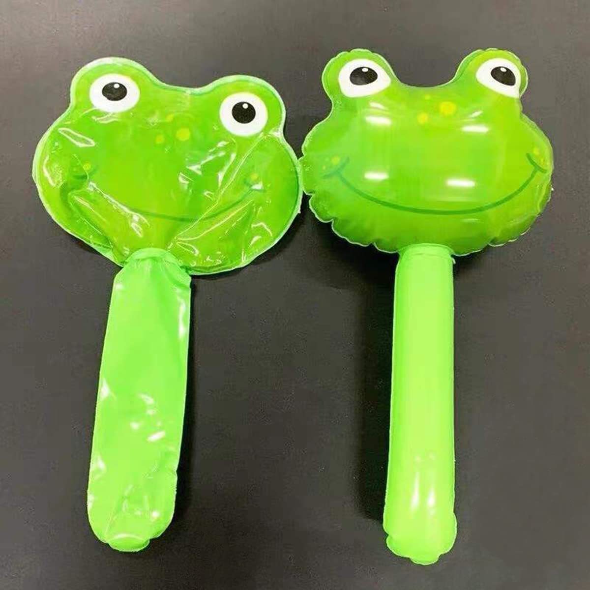 Inflatable Frog Hammer with Sound Bell Big Eye Frog Stick Balloon Funny Handle Hammer Frog for Theme Party Wedding Birthday Kids