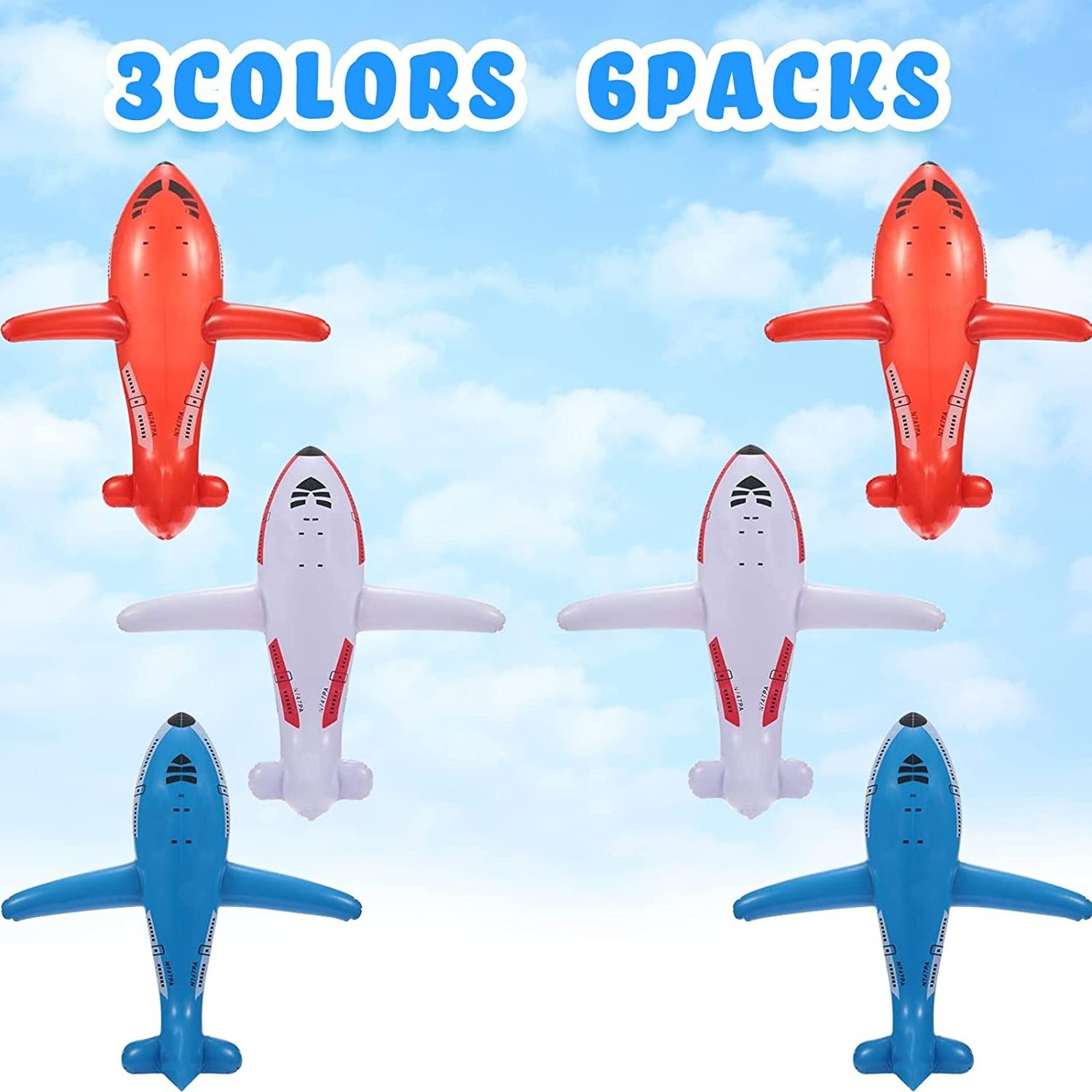 Inflatable Airplanes Aircraft Inflates Plane Inflated Toys for Kids Birthday Shower Party Decoration Supplies