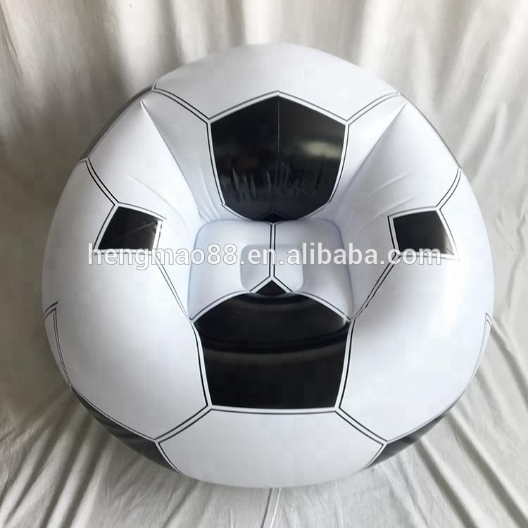 comfortable football design relax inflatable soccer sofa chair,soccer ball shaped lounge inflatable sofa