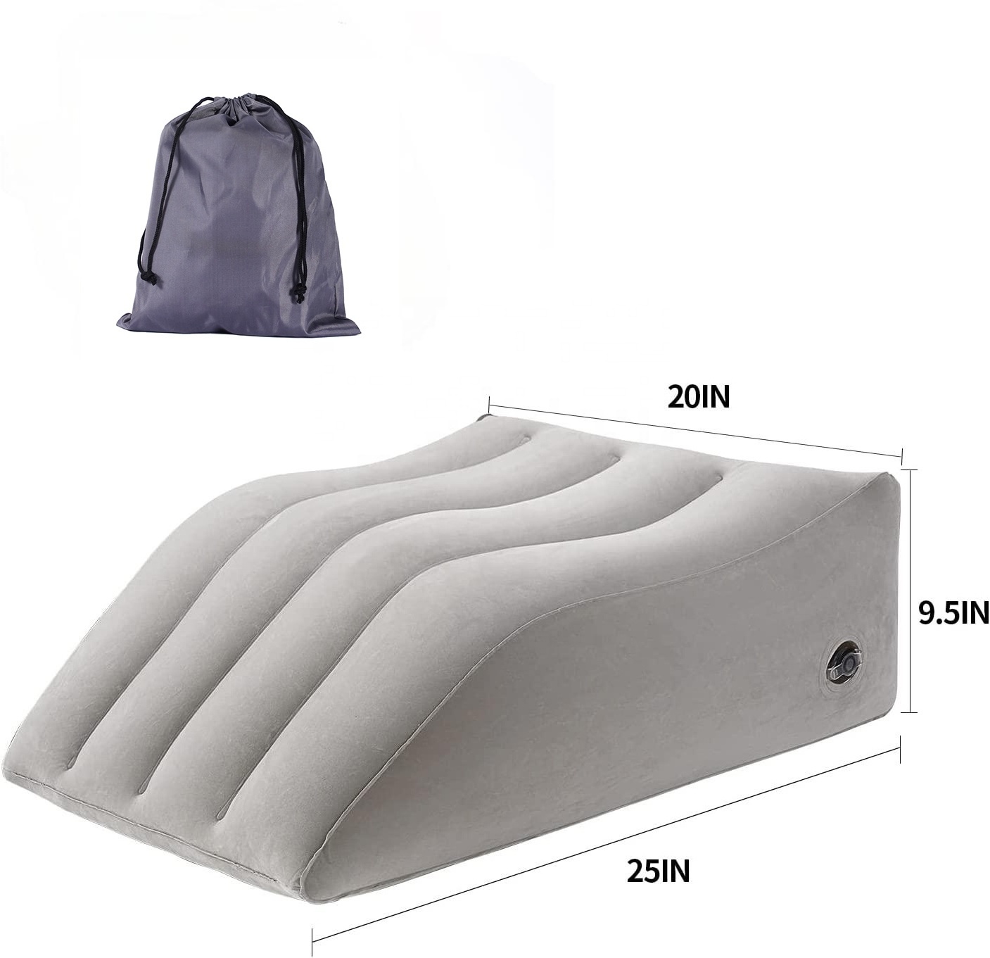 Inflatable wedge pillow for Sleeping,Inflatable Leg Elevation Pillow for Swelling,Circulation,Leg & Back Pain Relief