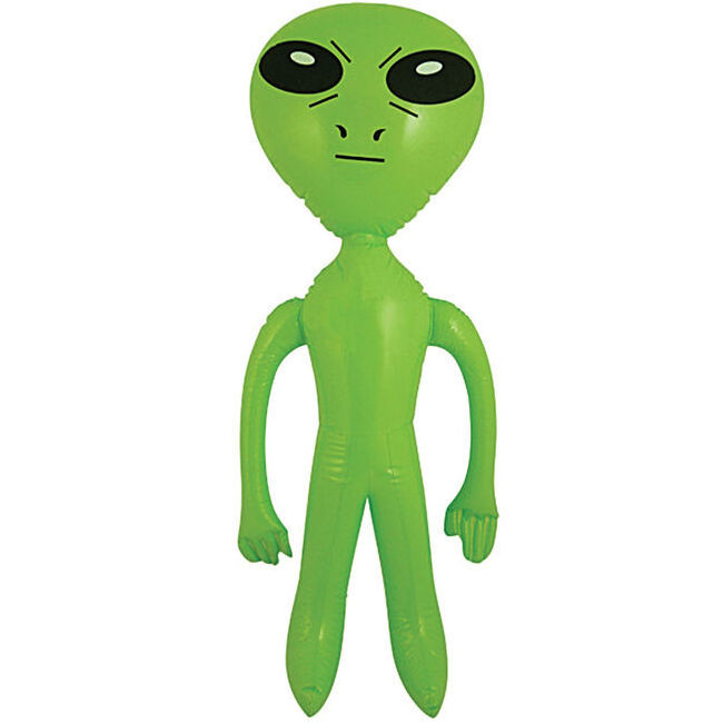 green inflatable alien toy for children party decoration