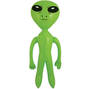 green inflatable alien toy for children party decoration