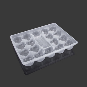 Plastic compartment plate disposable meatballs chocolate packaging tray containers