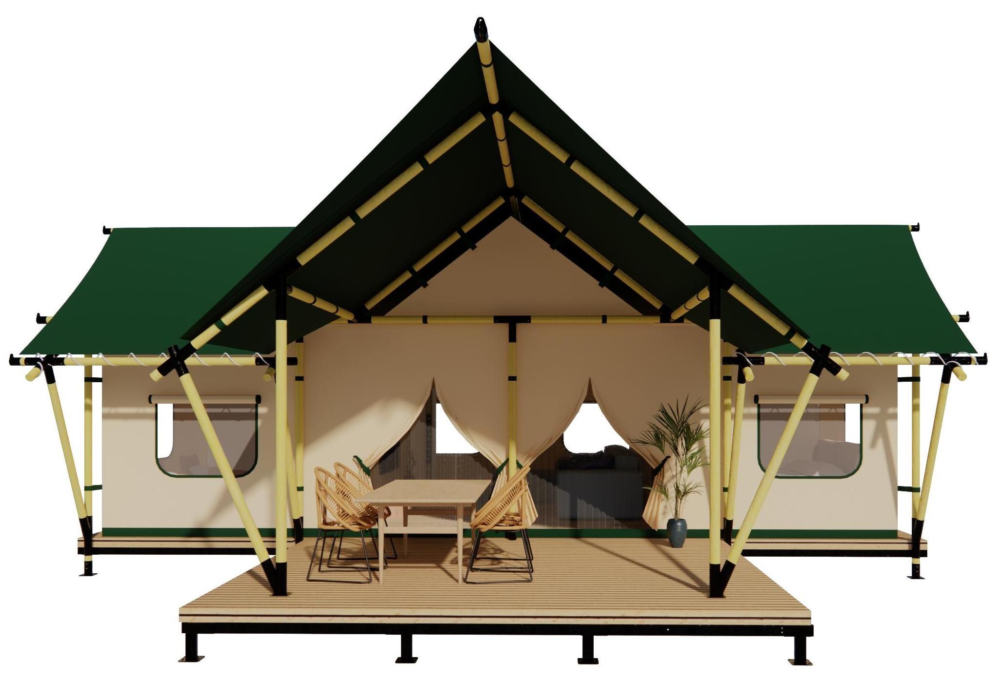 New Design Wind Resistant Large Tent Heavy Duty Tent House Glamping Tent For Resort Hotel