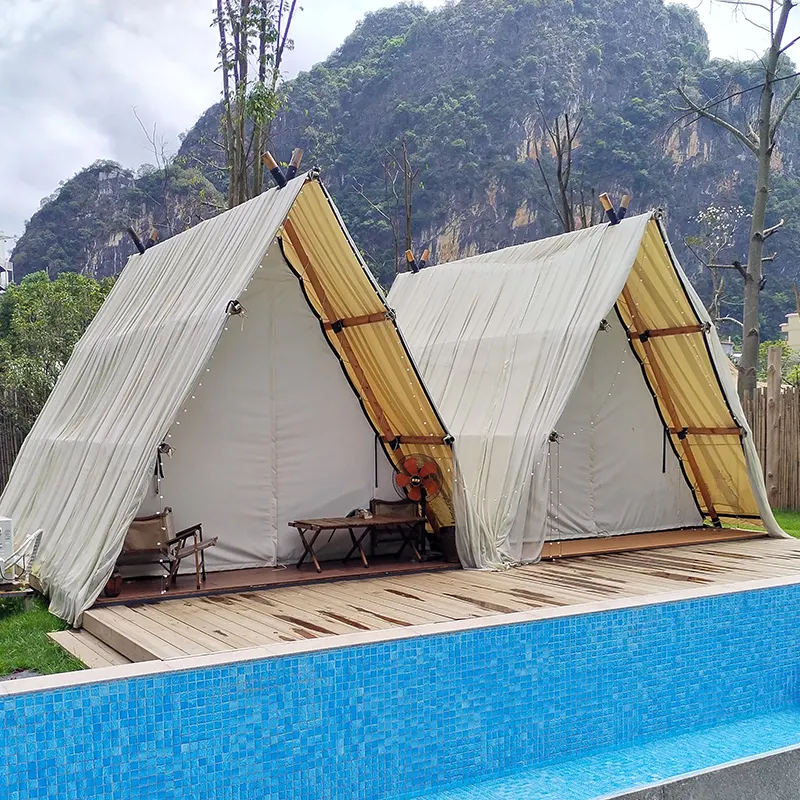 Customized Luxury Waterproof Hotel Tent Oxfordcloth Screen House Room Outdoor Camping Tent