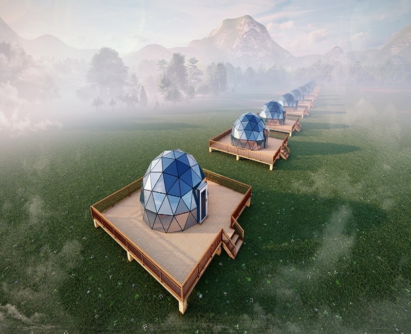 Outdoor Glass Dome House Garden Igloo Tent Geodesic Dome Tent Glamping Dome Tent