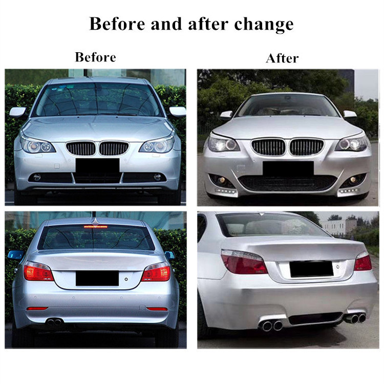 5 Series E60 Front Bumper Rear Bumper Upgrade E60 M5 Body Kit M Sport For BMW