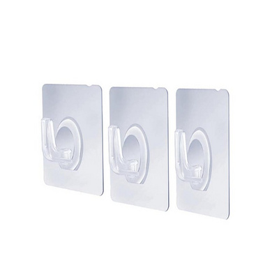 Hengmo Wall Hooks Strong Adhesive Hooks Clear Transparent Hooks for Towel Loofah Bathrobe Coats Ceiling Hanger