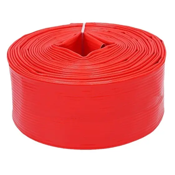 High quality PVC red flat drain pipe 12 3 4 5 6 8 10 12 14 16 inch for pond pump farm agricultural irrigation