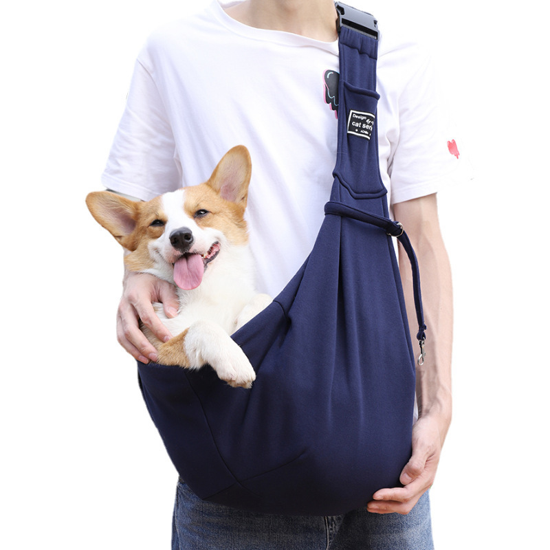 Travel Safety Carry Hand-Free Reversible Puppy Small Dogs and Cats Carrier Purse Dog Carrier Sling Storage Pocket