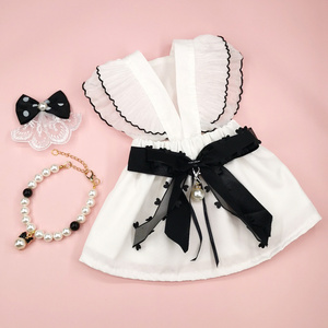 Pet wedding dress Teddy Puppy Dress Pomeranian Bichon Cat Princess Pet Cute Small Skirt Clothes with Bow