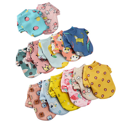 Cheap Cute Animal Pattern Multicolor Soft Fleece Warm Pet Apparel Custom Hoodie Blank Dog Clothes