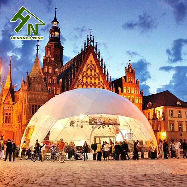 luxury hotel waterproof tent cover 10m geodesic dome tent