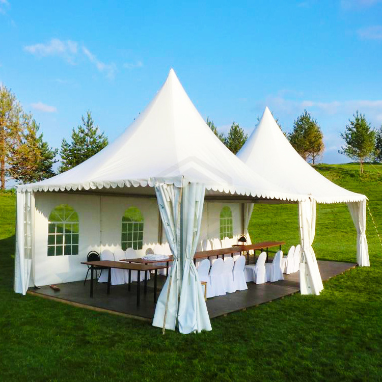 Movable 3x3 4x4 5x5 10x10 Outdoor Canvas Hexagon Gazebo Pagoda Tent With Waterproof Fabric