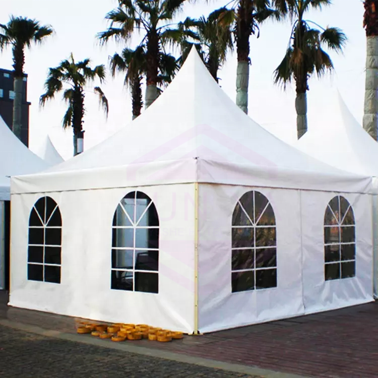 4X4m 6x6m Luxury Aluminium Alloy Snow Peak Gazebo Wedding Party Tent With Clear Windows