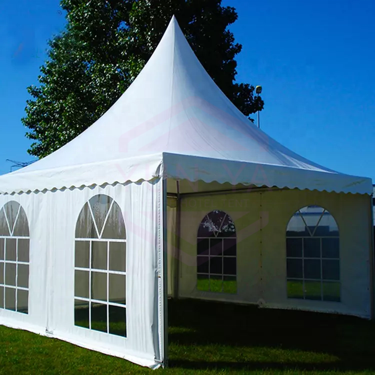 4X4m 6x6m Luxury Aluminium Alloy Snow Peak Gazebo Wedding Party Tent With Clear Windows