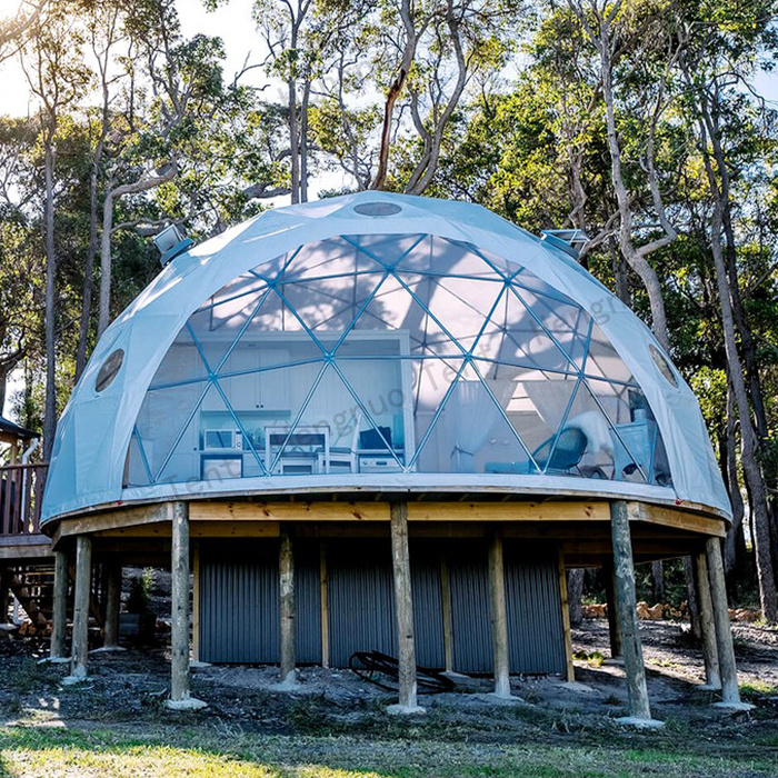 Half Sphere Outdoor Dome Glamping Luxury Tent With Transparent Window