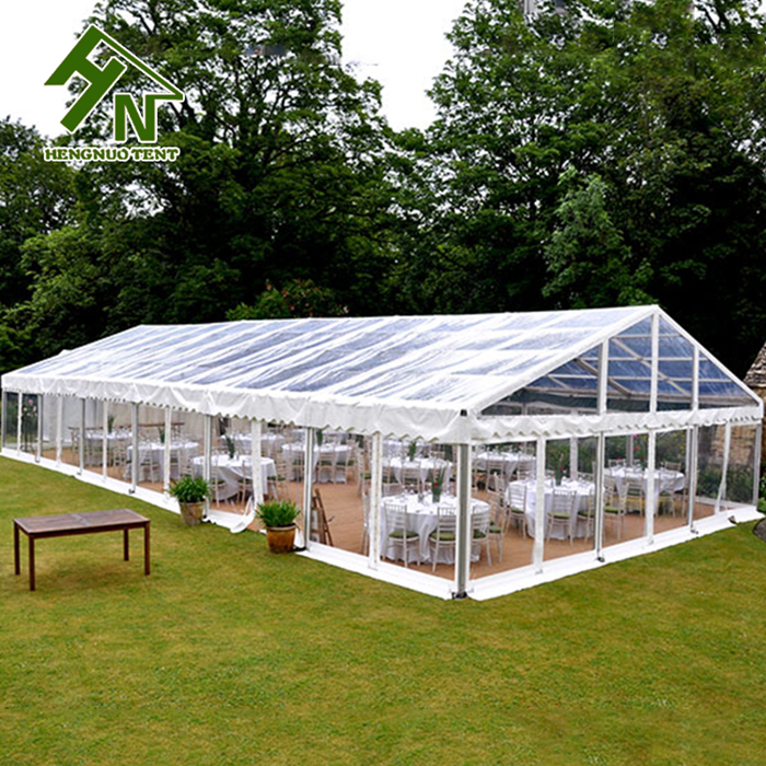 luxury big clear roof top marquee tent / transparent pvc wedding tent clear