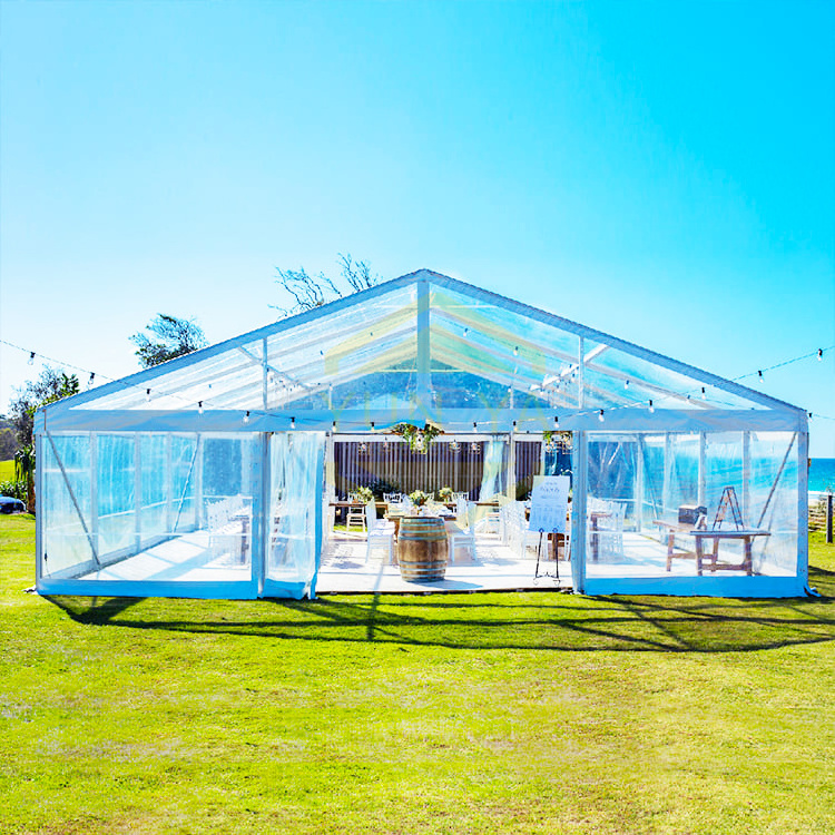 Luxury Wedding Events Banquet Tent Ceremony Church Marriage Marquee With Clear Roof And Sidewall