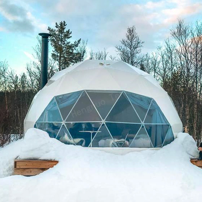 Winter Outdoor Glamping Dome Kits Prefab Houses Luxury Living Tents For Camp Resorts