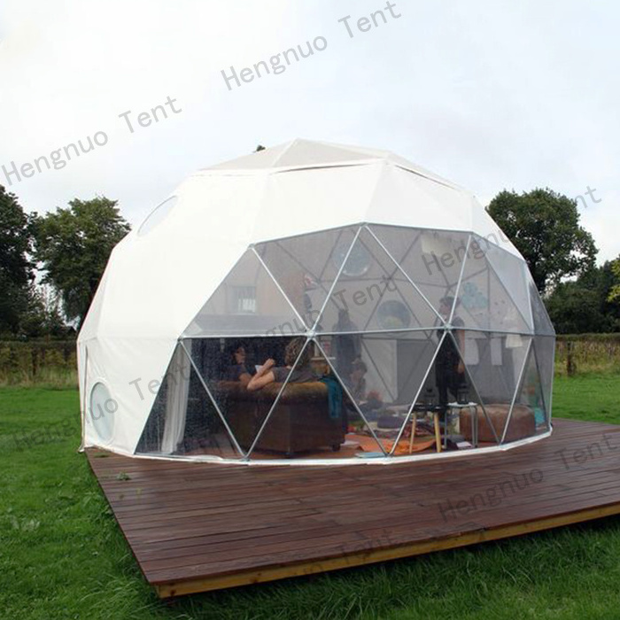 Half Sphere Outdoor Dome Glamping Luxury Tent With Transparent Window