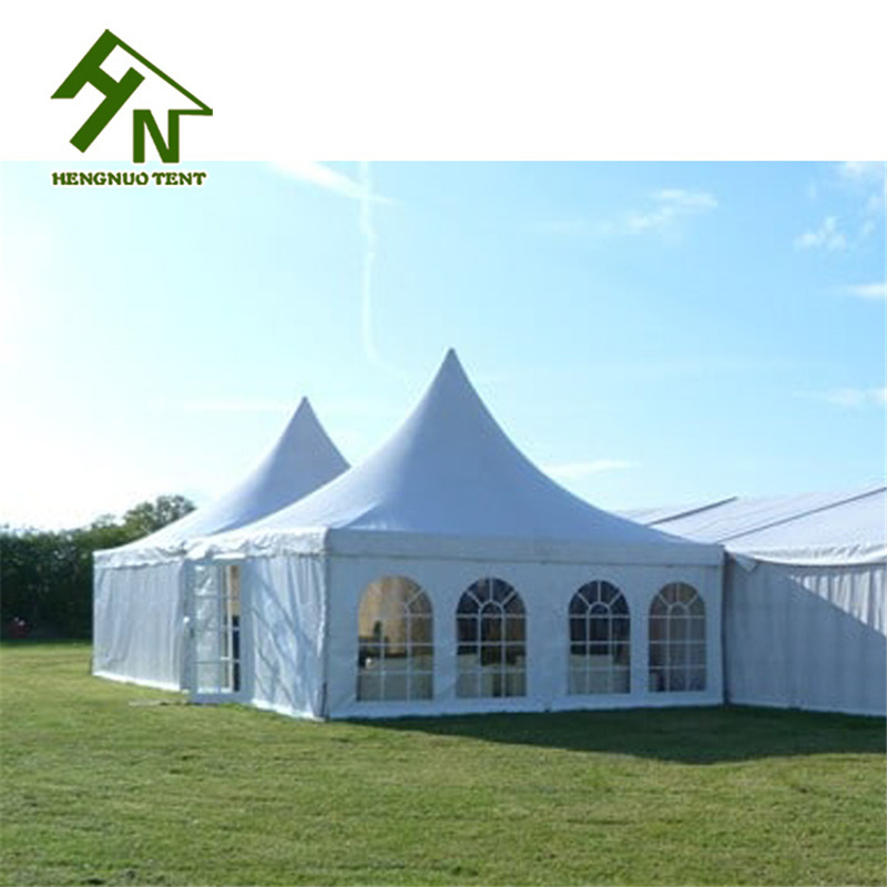 white outdoor wind proof aluminum cube structure gazebo church tent with windows / 10 x 10 tenda pagoda