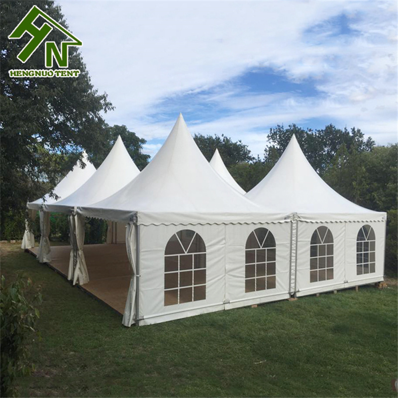 white outdoor wind proof aluminum cube structure gazebo church tent with windows / 10 x 10 tenda pagoda