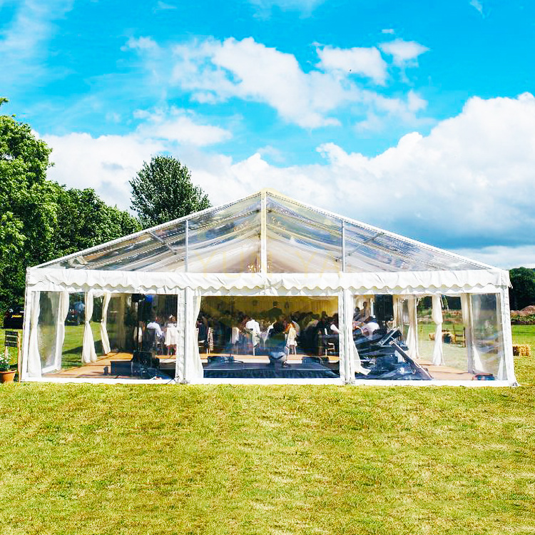 Luxury Wedding Events Banquet Tent Ceremony Church Marriage Marquee With Clear Roof And Sidewall