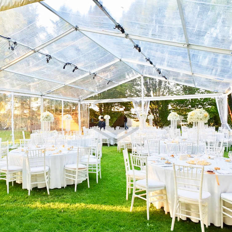 Luxury Wedding Events Banquet Tent Ceremony Church Marriage Marquee With Clear Roof And Sidewall