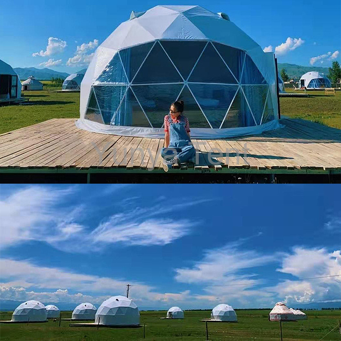 Wholesale Outdoor Luxury Hotel Geodesic Dome Tent For Camping