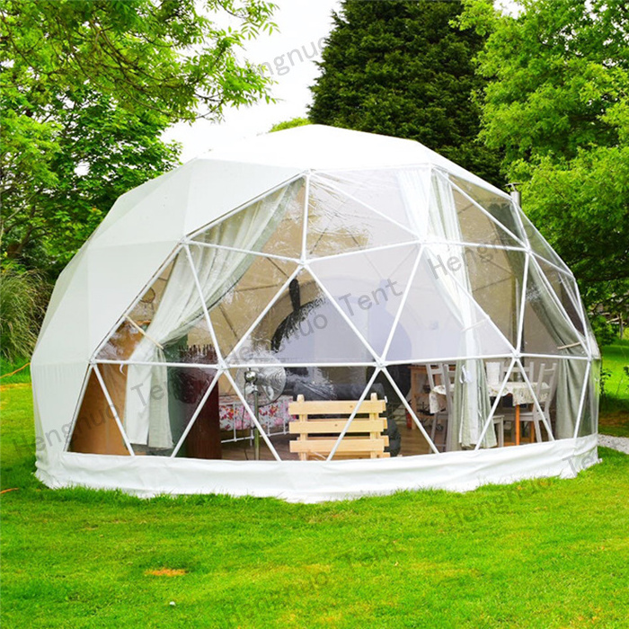 Half Sphere Outdoor Dome Glamping Luxury Tent With Transparent Window