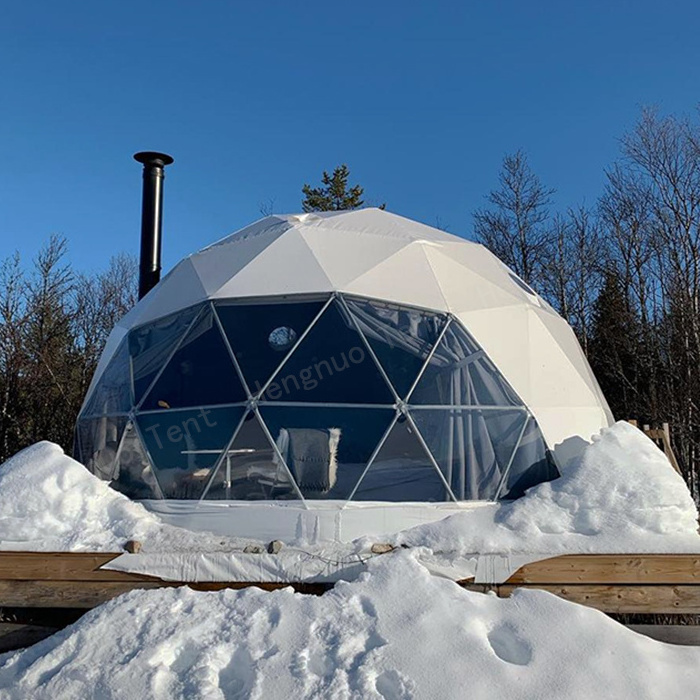 Winter Outdoor Glamping Dome Kits Prefab Houses Luxury Living Tents For Camp Resorts