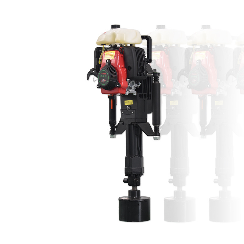 Portable 4-Stroke Gas Powered Pile Driver Mini and Hand post driver Vibration Petrol Post Driver  for Efficient Driving