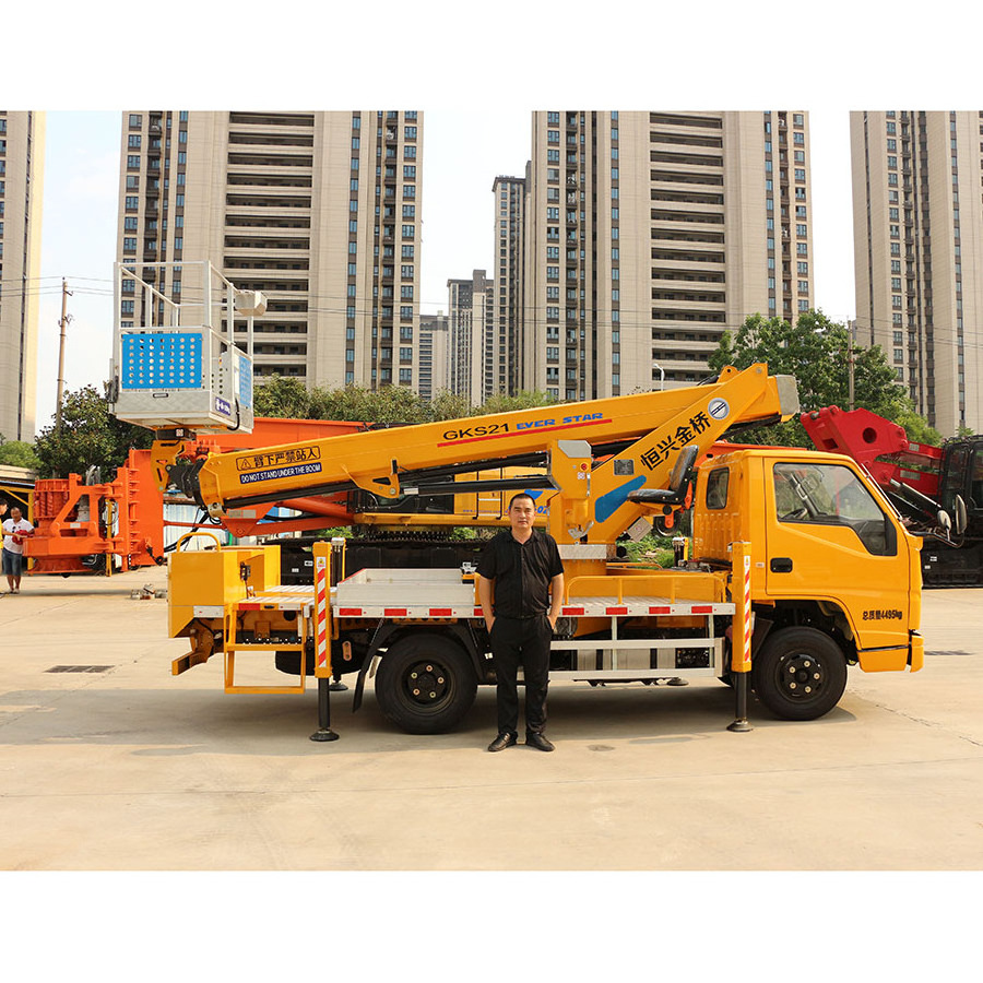 6 wheeler 18m 20m aerial platform working lift bucket hydraulic truck mounted man lifter basket truck