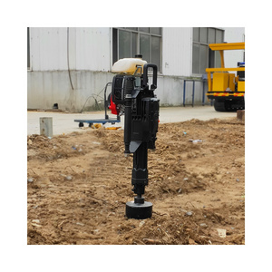 Portable 4-Stroke Gas Powered Pile Driver Low Noise and Hand post driver Vibration Petrol Post Driver  for drilling