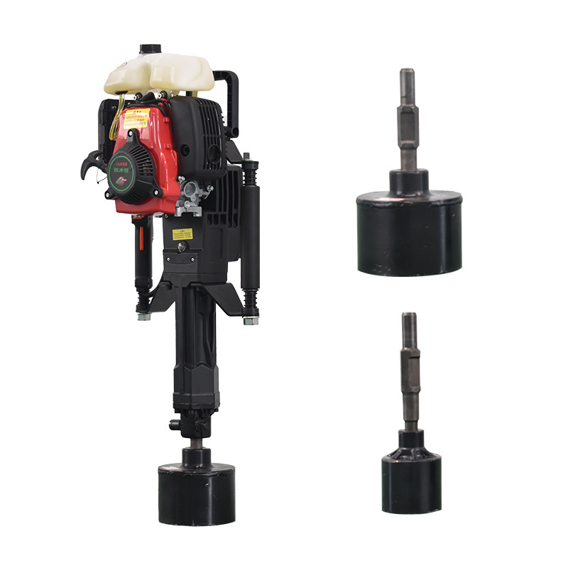 Portable 4-Stroke Gas Powered Pile Driver Low Noise and Hand post driver Vibration Petrol Post Driver  for Efficient Driving