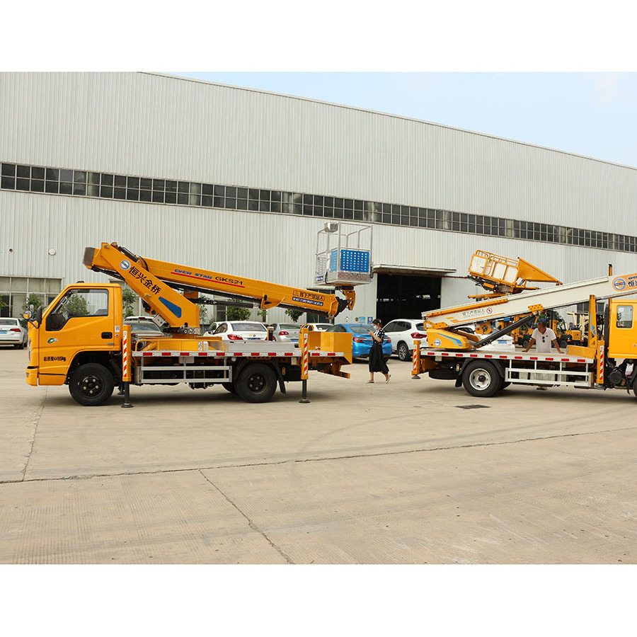 6 wheeler 18m 20m aerial platform working lift bucket hydraulic truck mounted man lifter basket truck