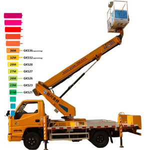 6 wheeler 18m 20m aerial platform working lift bucket hydraulic truck mounted man lifter basket truck